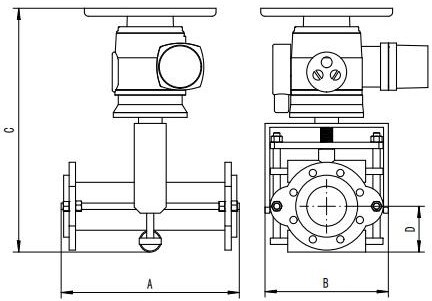 J type pinch valve Electric type