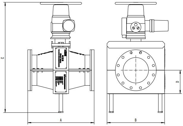 Q style pinch valve Electric type