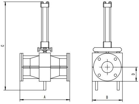 Z type pinch valve Hydraulic type