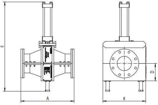 Q style pinch valve Hydraulic type